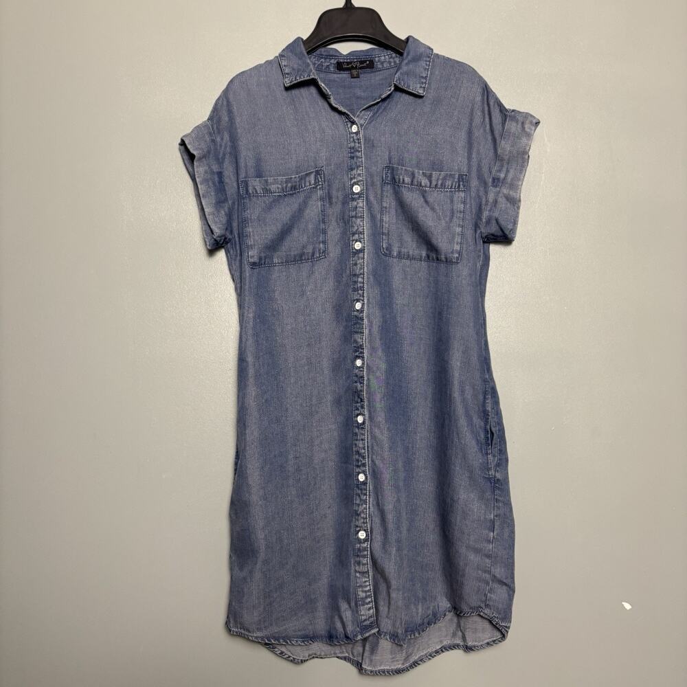 Velvet Heart Women’s Denim Vintage Style Dress Buttons Blue Small Midi 90’s